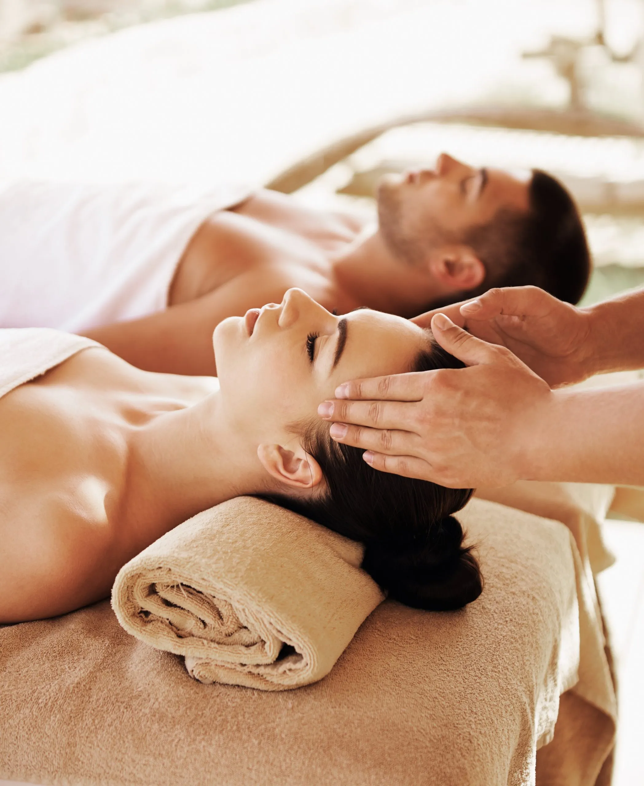 Calm massage session in a comfortable wellness setting